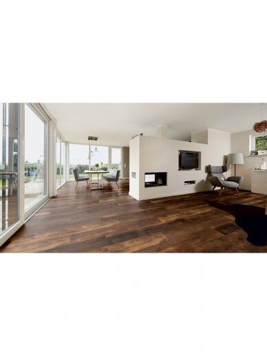 TerHurne Dureco laminatas | Classic linija | A15 Oak Bordeaux brown spalva - 1.285 x 192 x 12 mm / 33 klasė 2