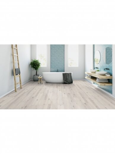 TerHurne Dureco laminatas | Classic linija | A02 Oak alabaster spalva - 1.285 x 192 x 12 mm / 33 klasė 3