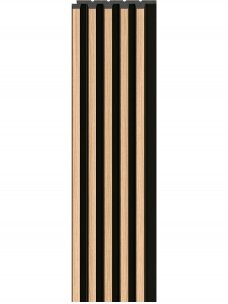 Linerio S line lamelių sienelė 2650 x 122 mm | Natural black spalva