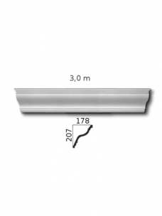 Lubinis karnizas 178/207FC40