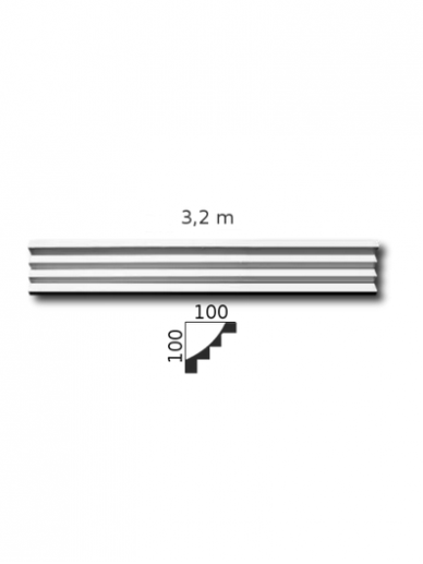 Lubinis karnizas 100/100FC18
