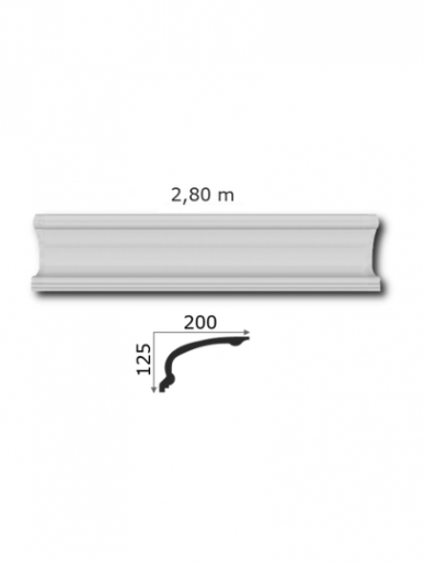 Lubinis karnizas 200/125FC34
