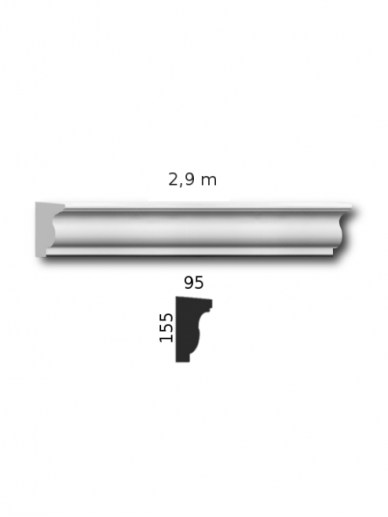 Lubinis karnizas 95/155GG02
