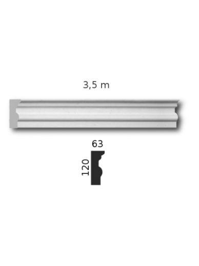 Lubinis karnizas 63/120GG06