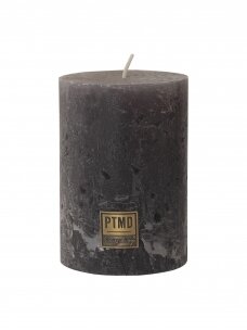 "Granit grey" PTMD cilindrinė rustic žvakė | 10 cm
