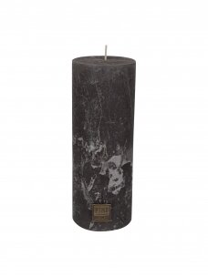 "Granit grey" PTMD cilindrinė rustic žvakė | 18 cm