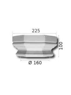 Pusinis kapitelis ir pagrindas kolonai Ø160_G+BK1_1/2