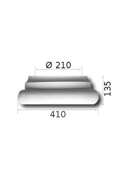 Pusinis pagrindas kolonai Ø210_BBK3c_1/2