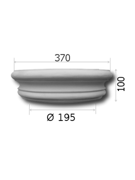 Pusinis kapitelis kolonai Ø195_BK3a1/2