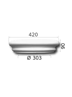 Pusinis kapitelis kolonai Ø303_GK4_5a1/2