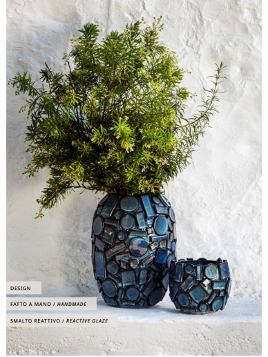 Scomposto blue keramikinė vaza | 13.5 cm 1