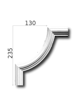 Sieninės juostos kampas 235/130NNLP-4Wa