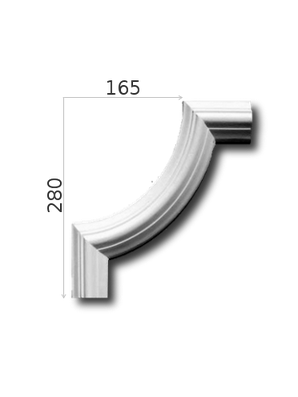 Sieninės juostos kampas 280/165NNLP-3Wb