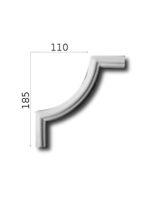 Sieninės juostos kampas 185/110NNLP-20